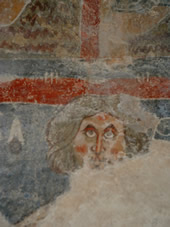 wall paintings in Aude church